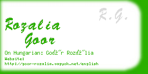 rozalia goor business card